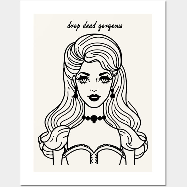 Drop Dead Gorgeous Halloween Wall Art by Retro Travel Design